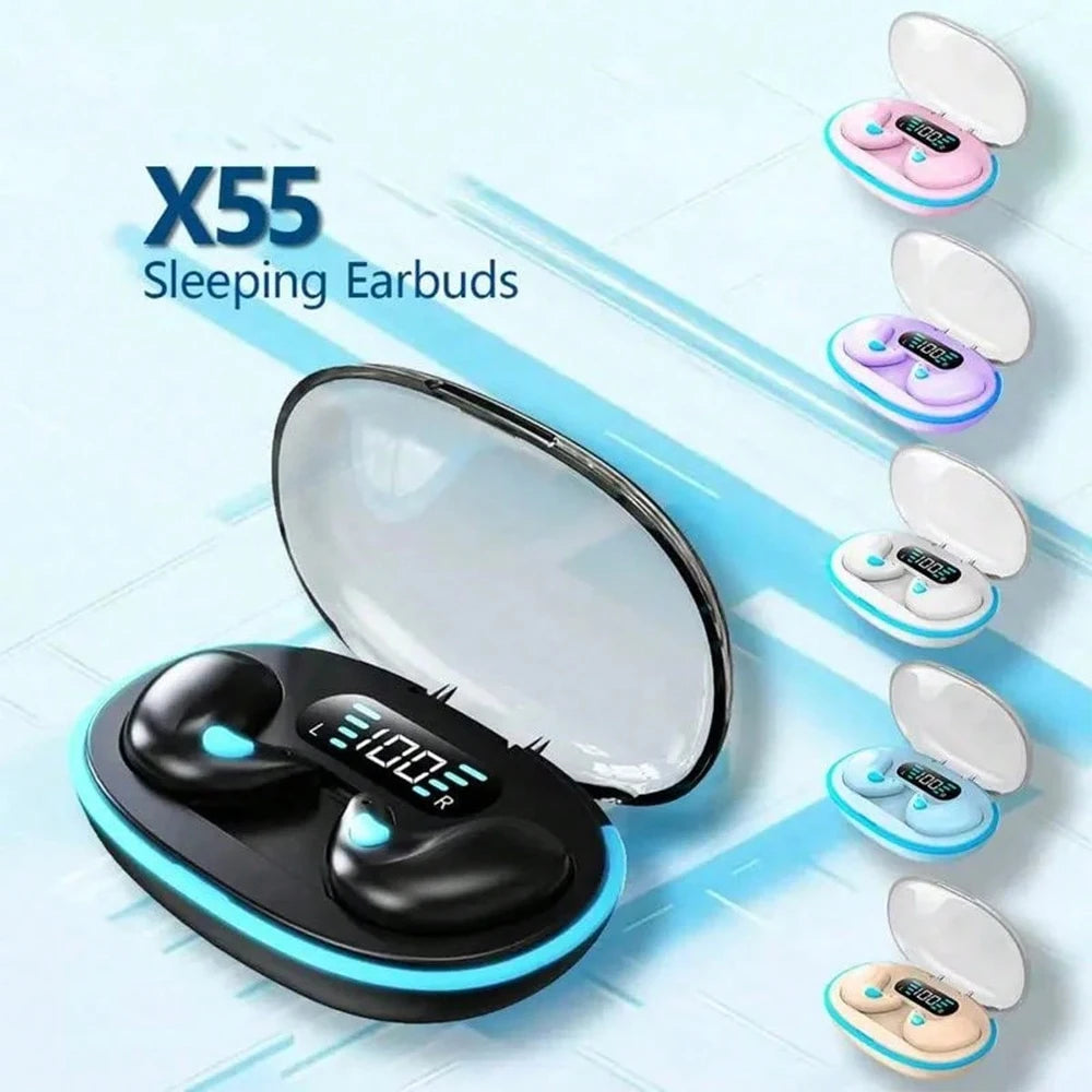 Painless Not In The Ear Sleep Earbuds Ultra Thin Invisible Wireless Headphones Noise Blocking Sleep Headphones for Insomnia