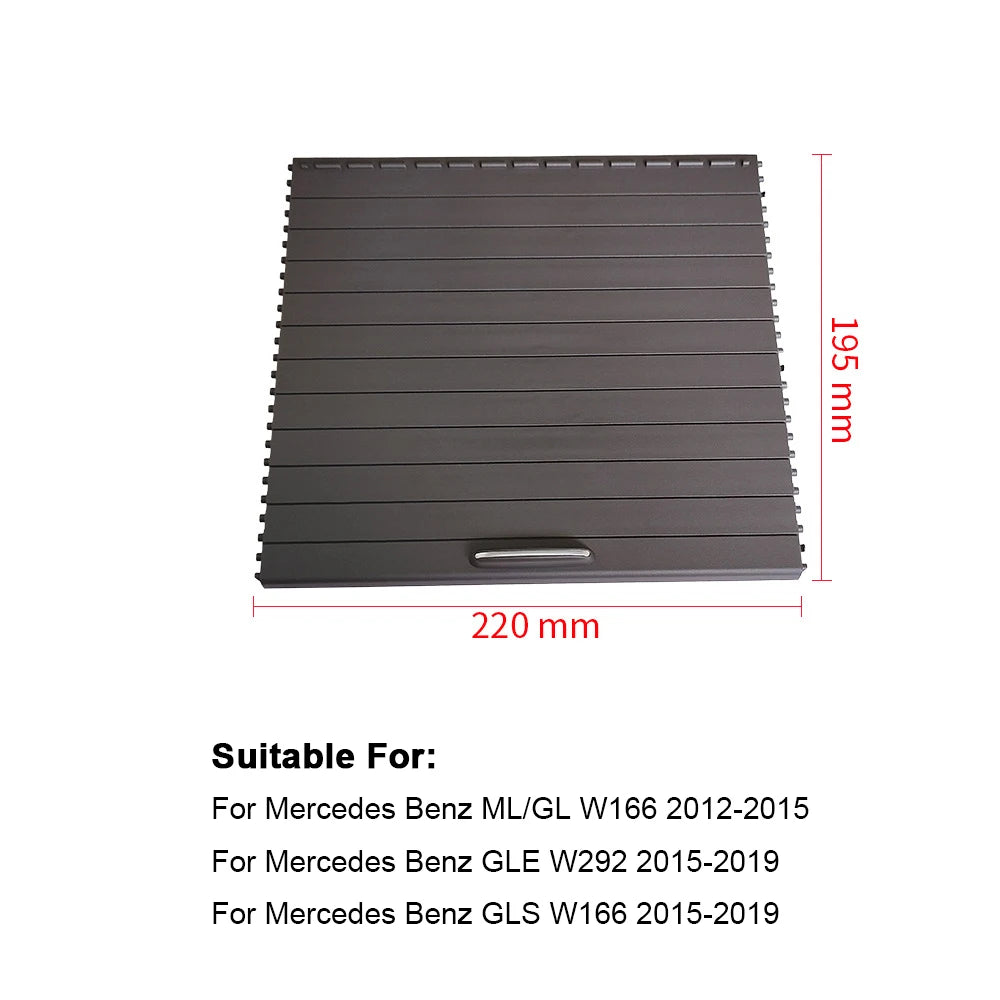 Center Console Shutters Cup Holder Slide Roller Blind Cover For Mercedes Benz ML GL GLE GLS Class W166 W292 16668058029051