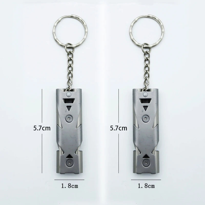 Survival Whistle Keychain–High Decibel, Outdoor Emergency Whistle, Camping&Hiking–Double Tube Design, Loud Safety Alarm Portable