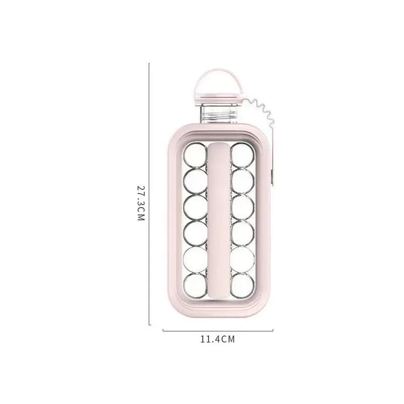 New Folding Ice Maker Water Bottle Ice Making Mold Food Grade Soft Silicone Ice Maker 2 In 1 Kettle Ice Box Ice Cube Household