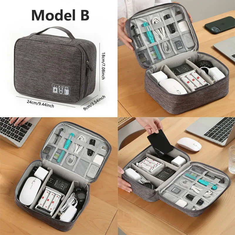 Travel Cable Bag Portable Digital Storage Pouch Waterproof Electronic Accessories Storage Bag Travel Cable Organizer Bags