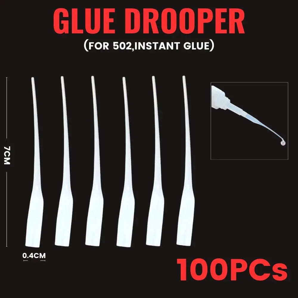 10/50/100pcs 502 Tool Needle Tube Instant Super Glue Dropping Tube Nozzle Adhesive Bottle Cap Catheter Dropper