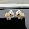 Motorcycle Plush Cute Koala Car Interior Decoration Auto Rearview Mirror Control Screen Decoration Sun Visor Card Clip Gift