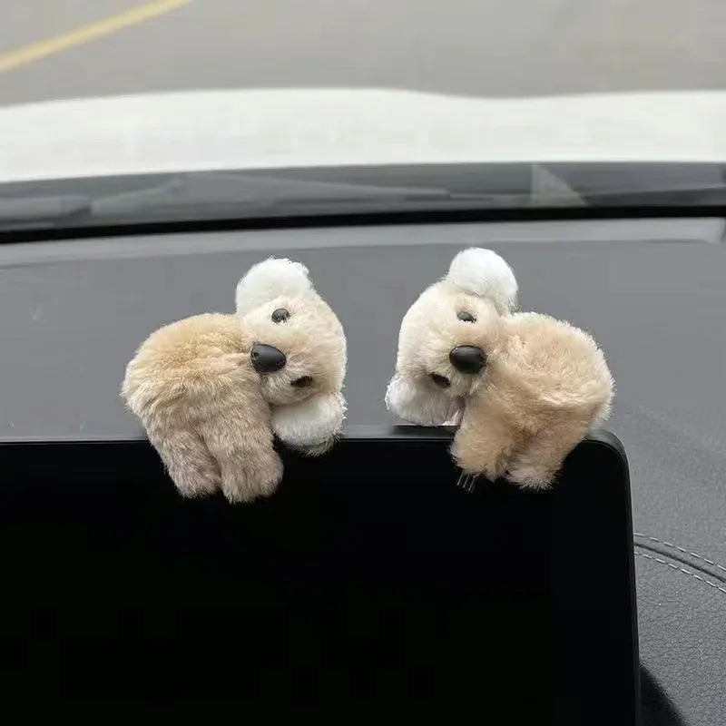 Motorcycle Plush Cute Koala Car Interior Decoration Auto Rearview Mirror Control Screen Decoration Sun Visor Card Clip Gift
