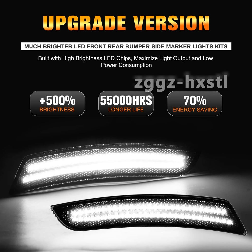 For Chevy Camaro Front Rear Side Marker Light Assemblies LED Car Lights for Chevrolet Camaro 2015-2023 Smoked Lens Fender Light