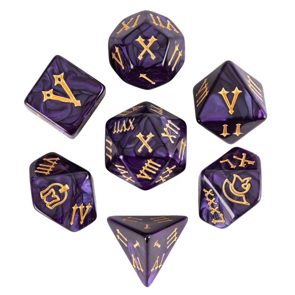 New Roman Font D&D Dices 16mm Pearl Texture D4 D6 D8 D10 D% D12 D20 Polyhedral Dice Set for Tabletop Role Playing Board Games