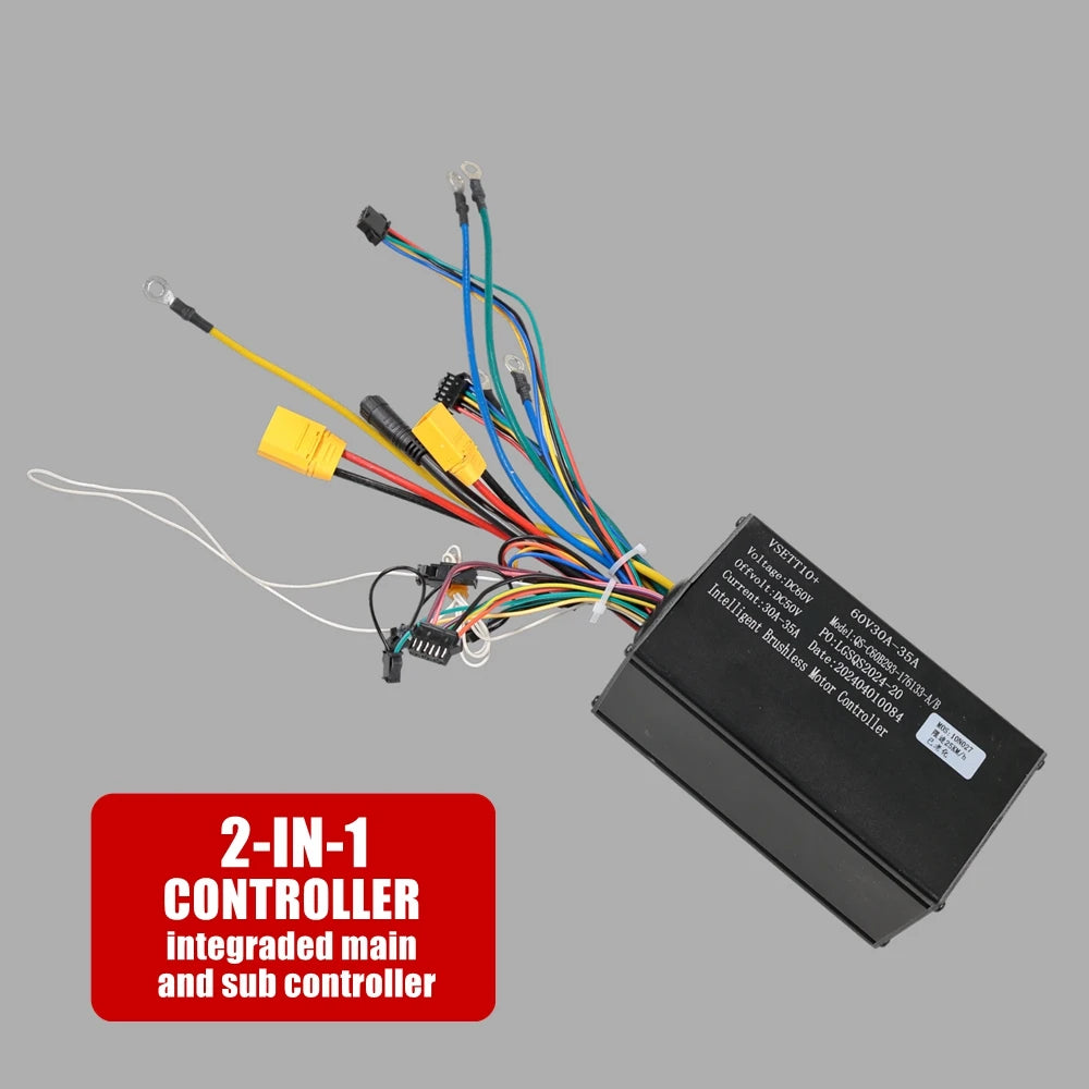 Original VSETT 10+ Intelligent Brushless Controller Only for VSETT 10+ Electric Scooter Integrated 2 in 1 with Hall of Sine Wave