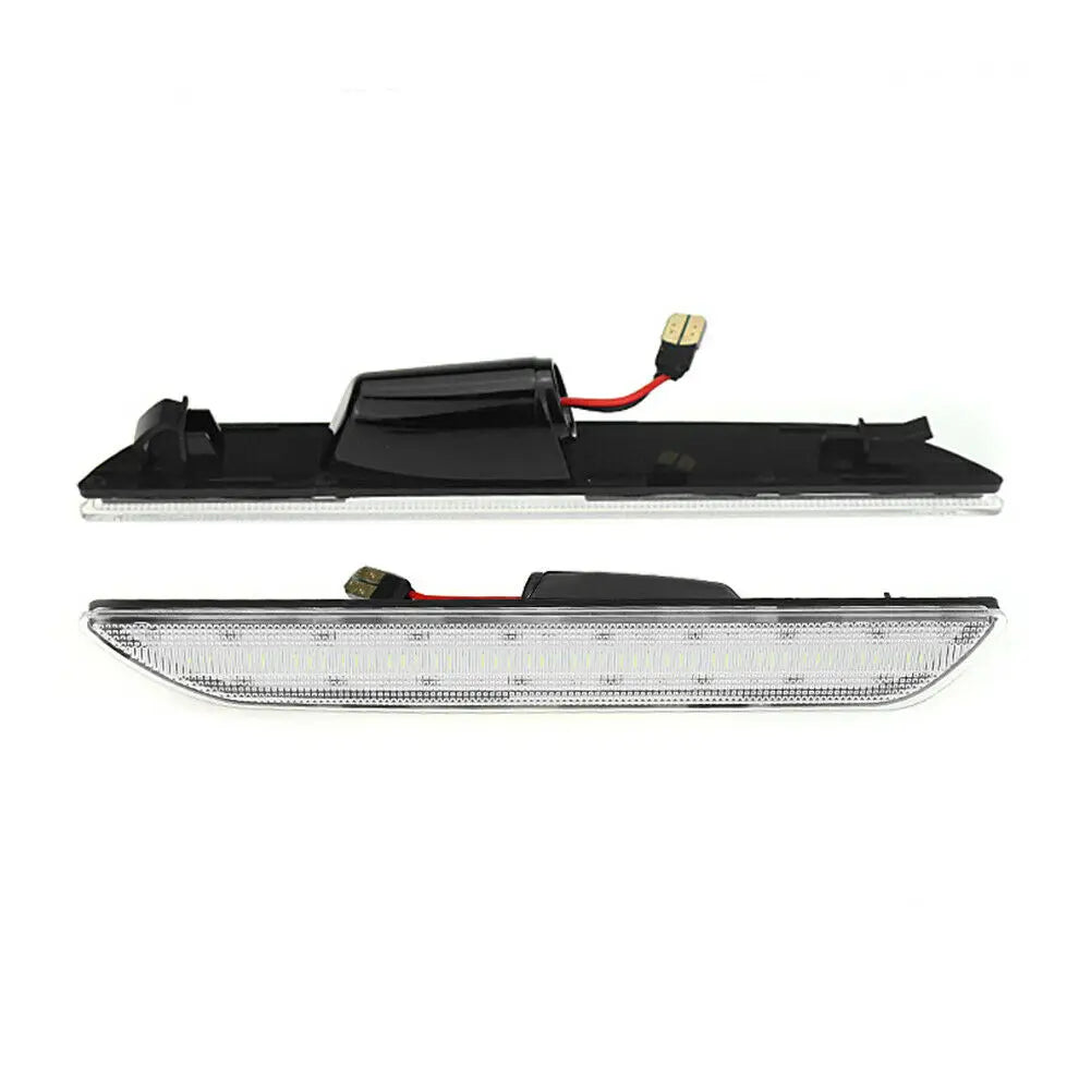 For 2015-2023 Ford Mustang Red/White Rear Side Fender Marker Light Parking Light/Driving Lights,OEM Sidemarker Lamps 12V