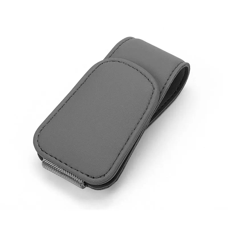 JFBONIN Universal Car Auto Sun Visor Eyeglass Hanger Clip Leather Glasses Holder Magnetic Multi-Function Automobile Accessories