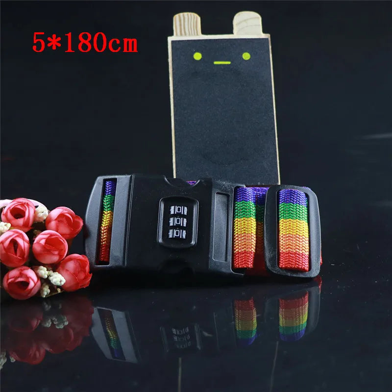 Travel Luggage Strap Adjustable Password Lock Packing Belt Baggage Secure Lock Anti-theft Luggage Strap Bundling Belt