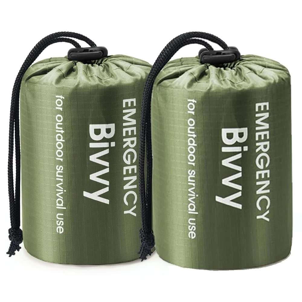 Emergency Sleeping Bag Survival Blanket Thermal Mylar Bivy Sack Lightweight Waterproof Portable Shelter For Camping Hiking
