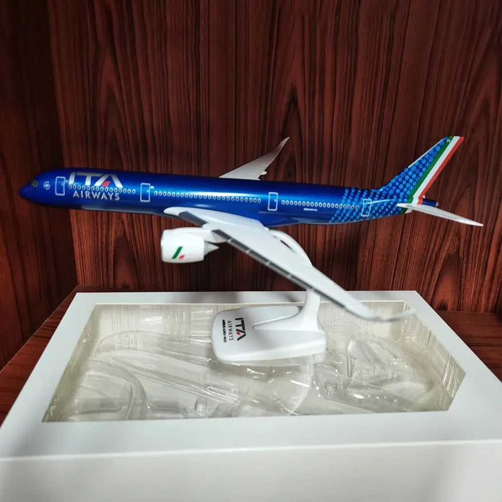 Toy Planes Plastic ABS 36CM 1/200 Scale Airplanes Model A350-900 Italy ITA Airline Collection Assembly Plane Model Building Kit
