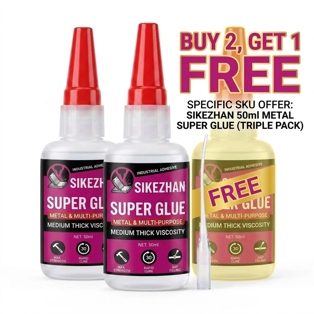 SIKEZHAN Super Glue Medium Thick CA Glue Cyanoacrylate Adhesive Wood Plastic Ceramic Metal 3D Printing PLA Repair Clear Bond