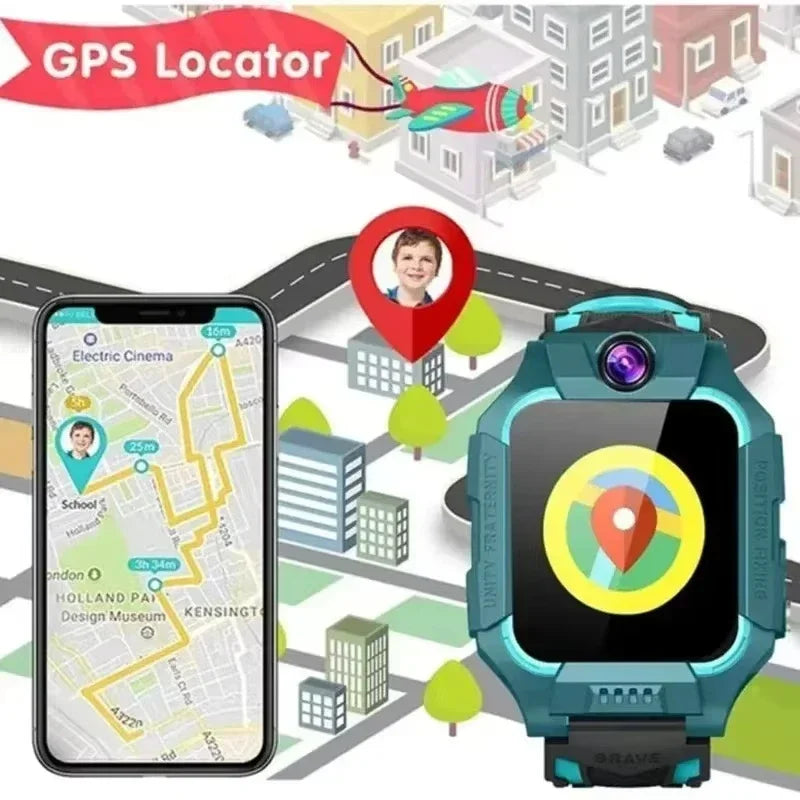 Lenovo electroni Children Camera Smart Watch 5G GPS Location Sim Card Call SOS Waterproof reloj inteligente niños Boy Girl Gift