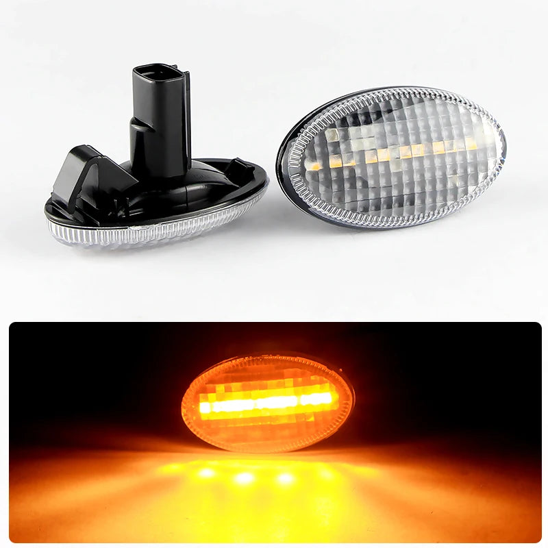 2PCS Clear Lens LED Side Marker Turn Signal Lights Canbus For Subaru Liberty 00-03 Forester 00-07 11-13 Impreza WRX STI 02-07