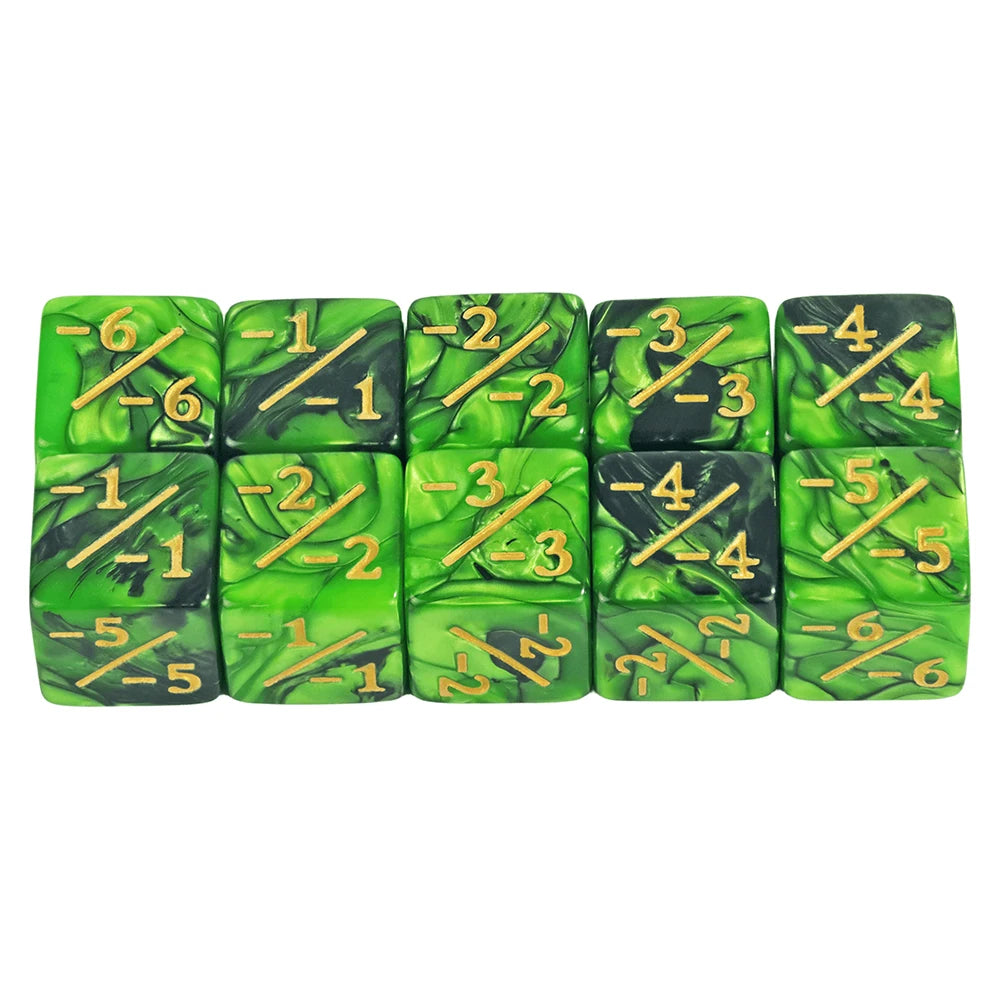 10 Pieces Dice Counters Token Dice, D6 Dice Compatible with Card Game Accessories