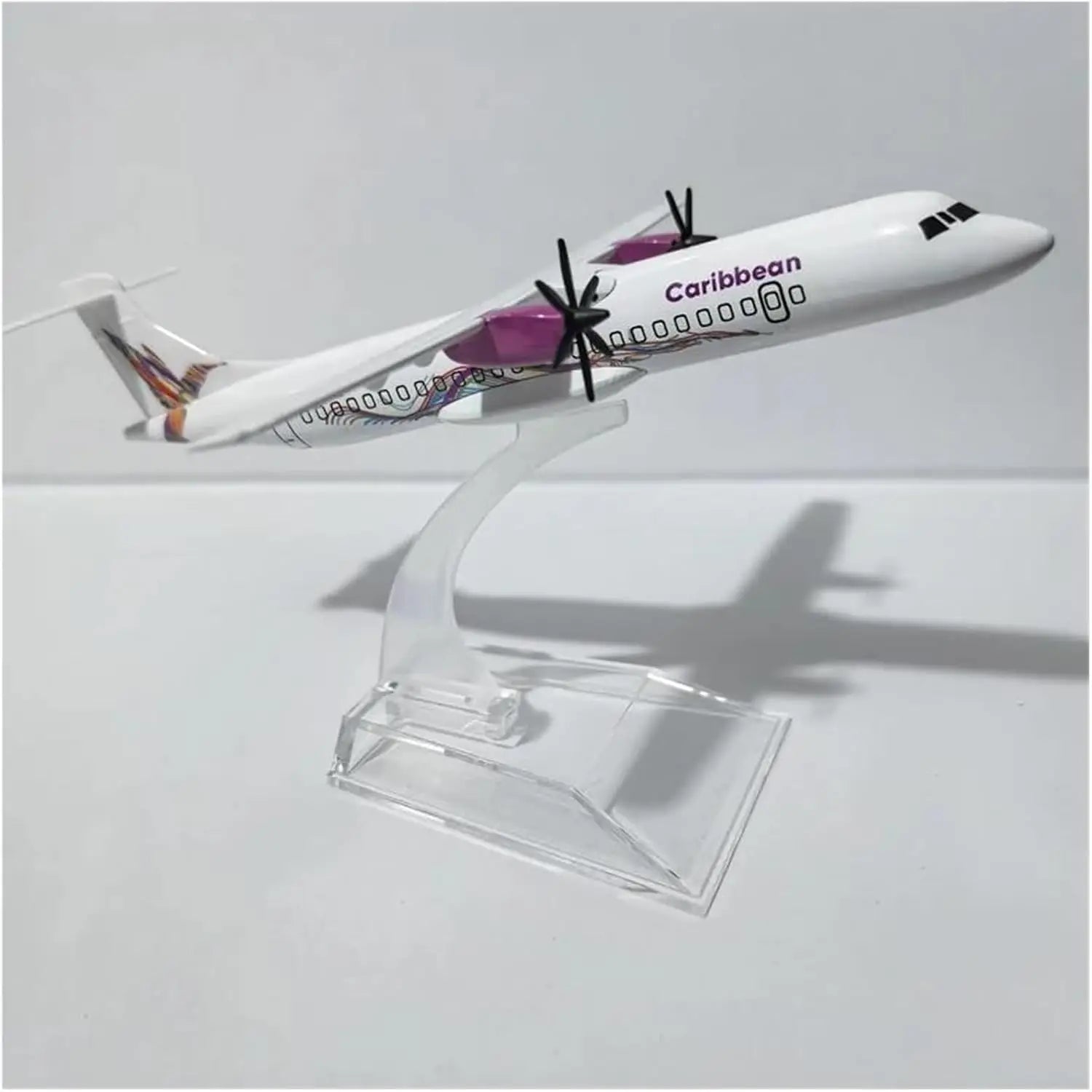 16cm 1/400 for Caribbean ATR Airplane Model Diecast Metal Aircraft Reception Area Ornament Suitable for Gift Giving