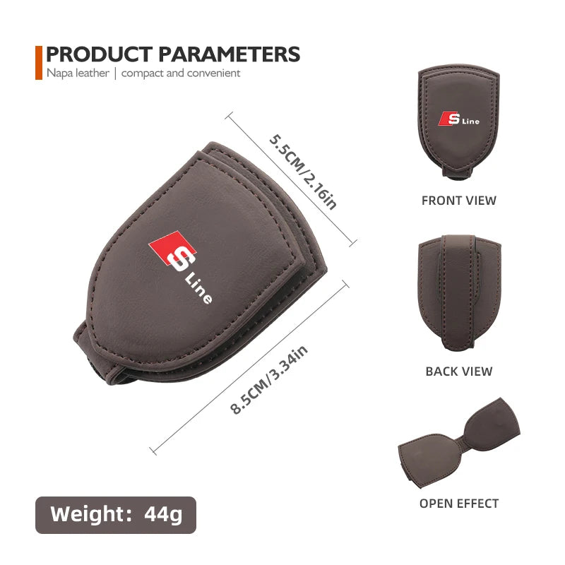 Car Sun Visor Glasses Universal Holder Clip Auto Accessories For Audi Quattro A4 A5 Q5 A1 Q7B6 B8 B7 B9 B5 A3 8P 8V 8L A6