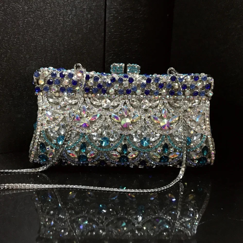 2025 Luxury Lady Diamond Party Prom Clutches Bag Women Rhinestone Evening Handbag Female Crystal Dinner Purse Formal Party Bag