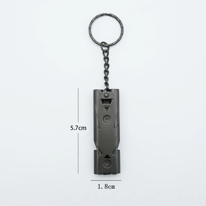 Survival Whistle Keychain–High Decibel, Outdoor Emergency Whistle, Camping&Hiking–Double Tube Design, Loud Safety Alarm Portable
