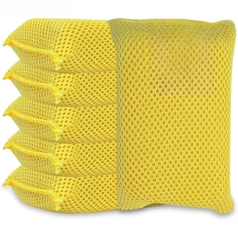 6 PCS Car Wash Sponge, for Microfiber Bug Scrubber Sponge Pad, Car Cleaning Sponge Block Sponge Cloth Sponge Block