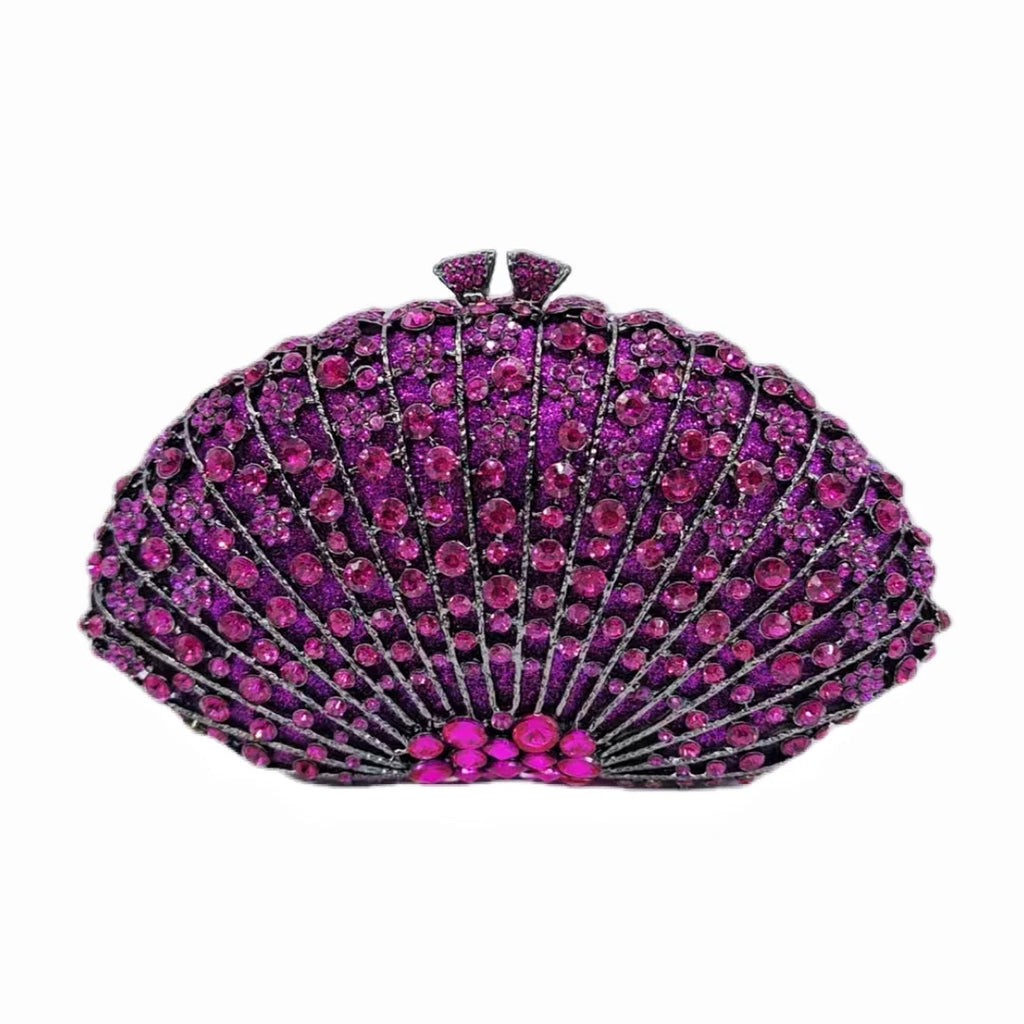 Fan Women Full Crystals Handbags for Dinner Party Luxury Diamond Evening Bag Wedding Bridal Purses Gala Banquet Gems Purse