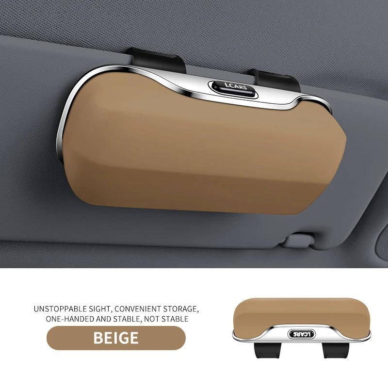 Car-Mounted Eyeglass Case Sunglasses Holder Driver Co-Pilot Storage Box Eyewear Frame Sunshade Board Accessory