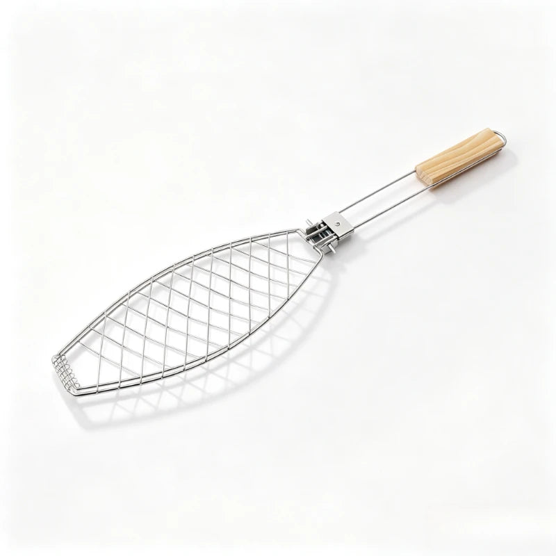 Portable Camping BBQ Grill Net and Barbecue Tongs  Outdoor Picnic Camping Cooking Tools