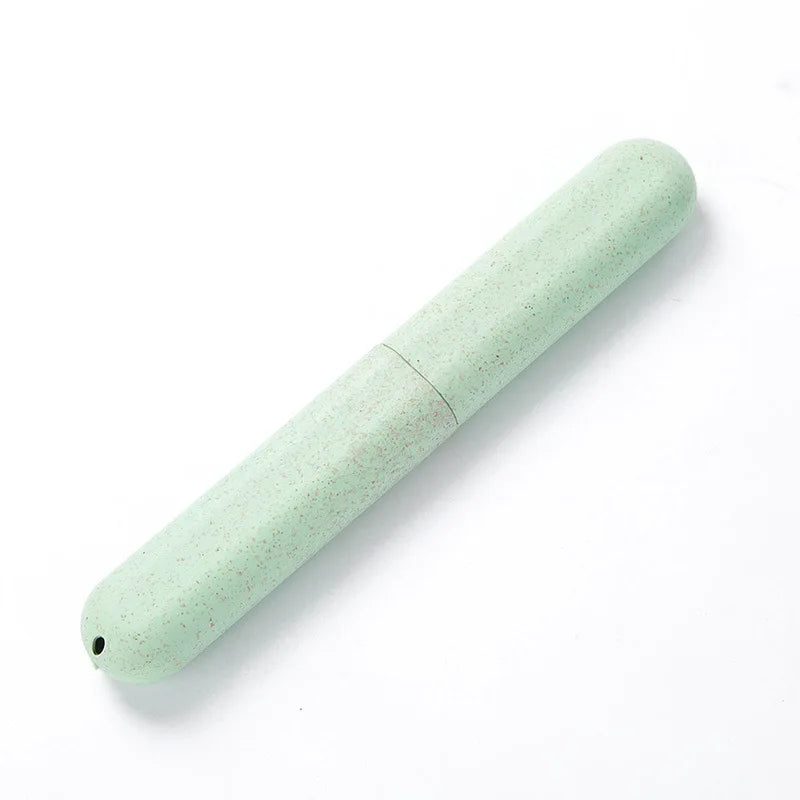 Home wheat straw travel toothbrush box, portable toothbrush cover storage box, wheat straw toothbrush storage box