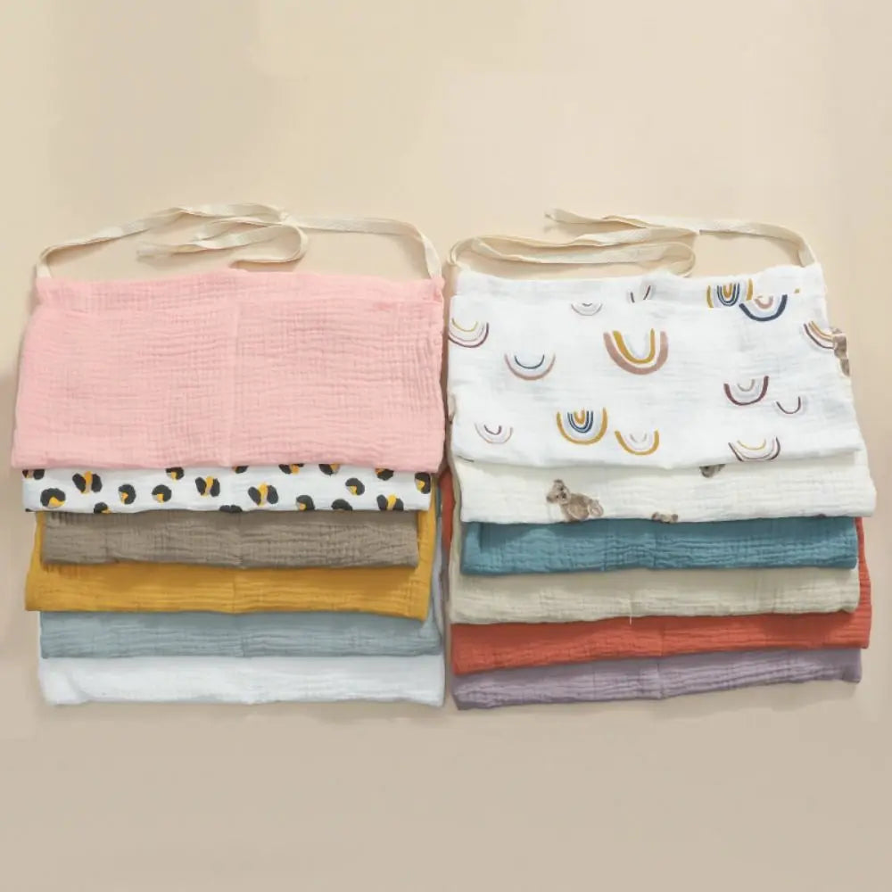 Space Saving Cotton Crib Storage Bag Large Capacity Dual-pocket Diaper Storage Bag Portable Stuff Organizer Stroller