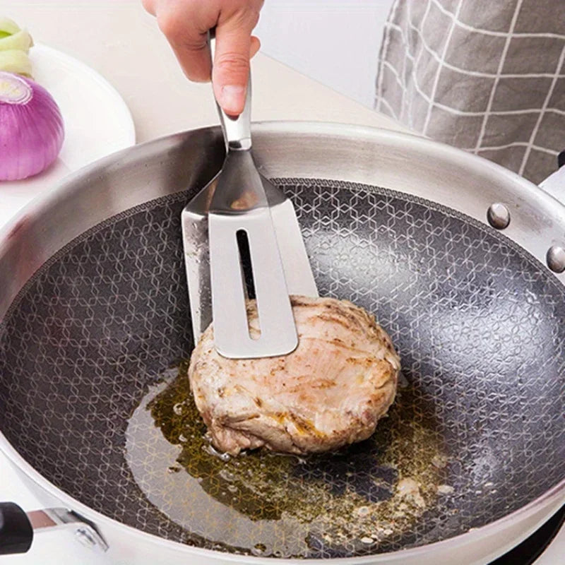 Kitchens Tongs Premium Stainless Steel Multipurpose Gripper Bread Clip/Steak Clamps/Fried Steak Clamp/Barbecue Tongs