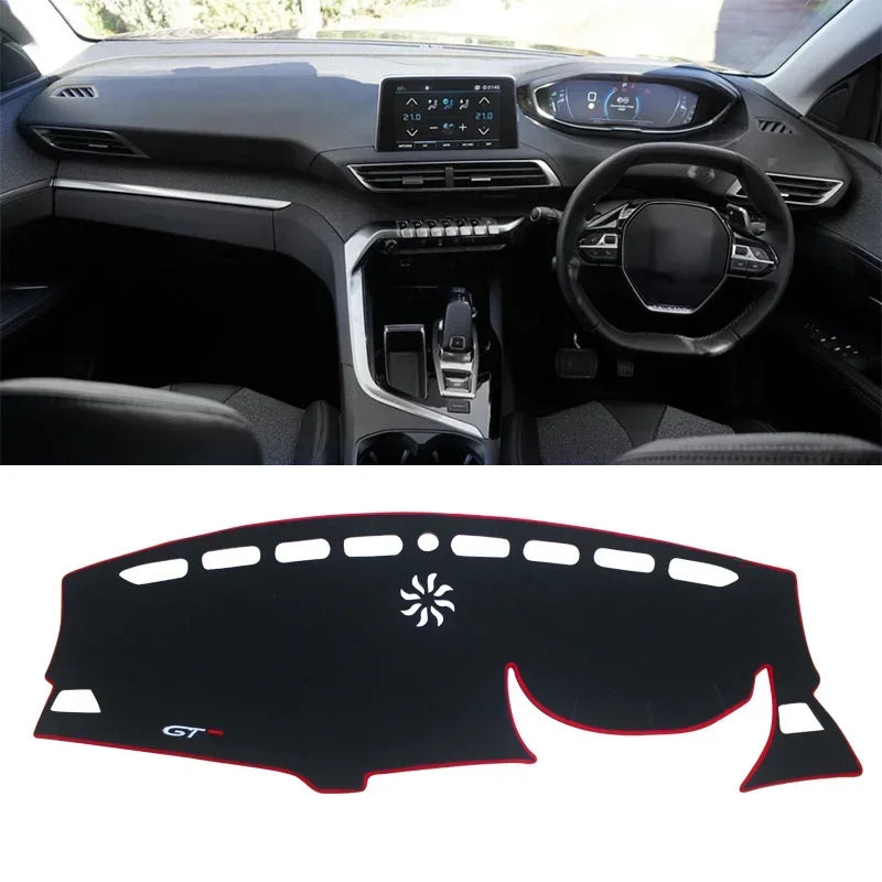 For Peugeot 3008 5008 GT 2016~2025 Hybrid Car Center Console Dashboard Sunshade Anti-UV Carpet Non-slip Mat Interior Accessories
