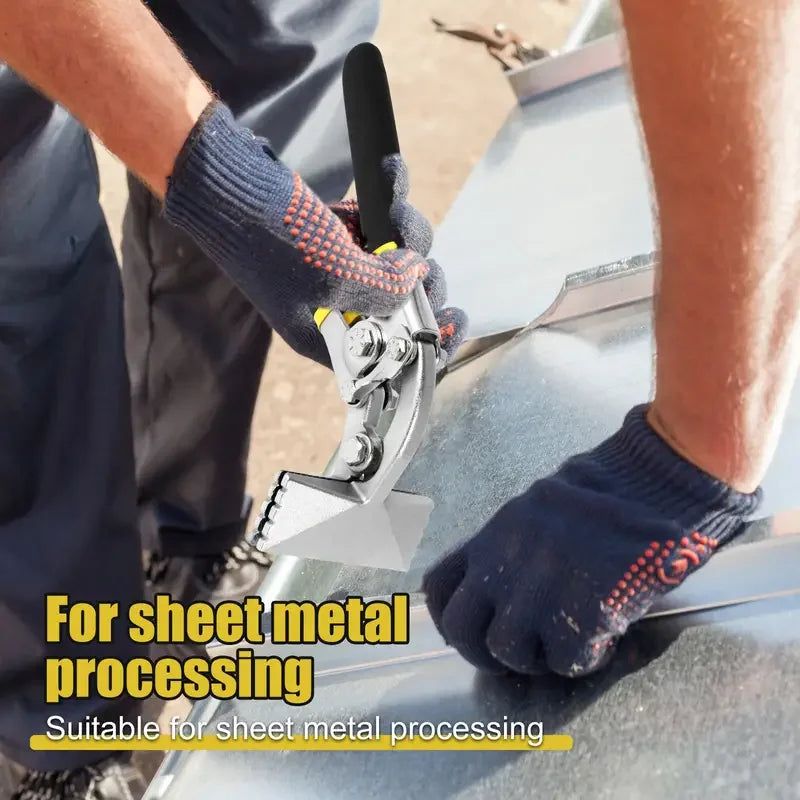 Folded Edge-Pliers For Metal Bending Wide Mouth Flat-Jaw Design For Iron Sheets Ceiling Panels And Stainless Steel Projects