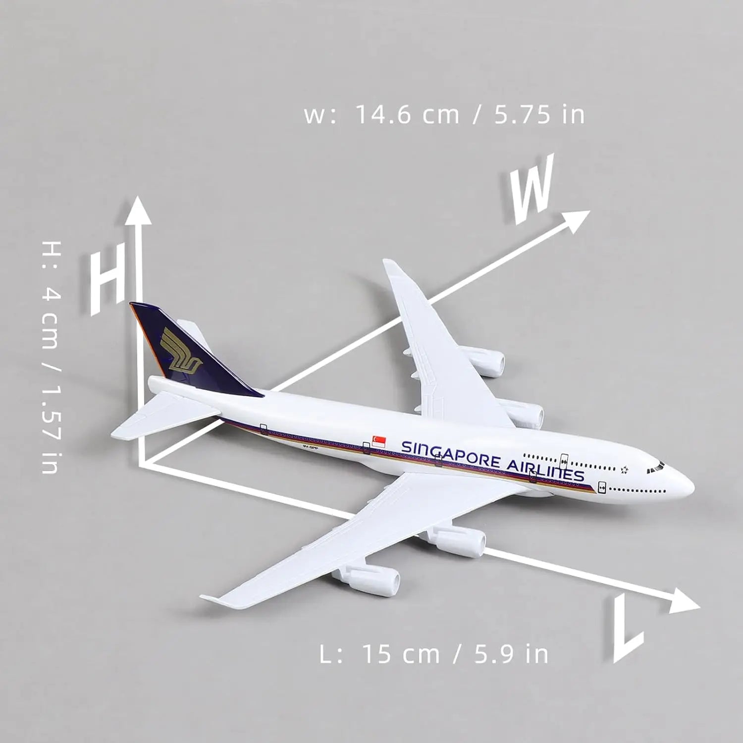 747 Singapore Metal Plane Model kit -1/400 B747 Diecast Airplane Model with Stand Toy planes for Children toys Gift