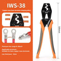 IWS-6/8/16/38 crimper plier Ratchet Crimping Tool for Non-Insulated Terminals 1.25-38MM² Polished Jaw Pressure regulating de