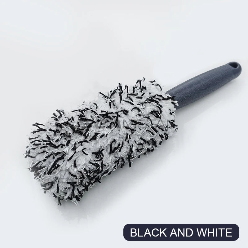 SEAMETAL Car Wheel Cleaning Brush Ultra Soft Microfiber Deep Clean Tire Brush Super Absorbent Scratch-Free Car Detailing Tool