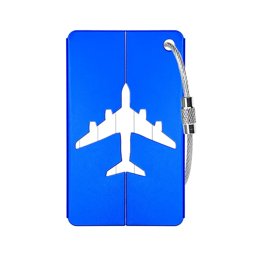 1/10pcs Premium Aluminum Travel ID Tag Durable Luggage Identification Business Card Holder Stylish Portable Luggage Tag Bag