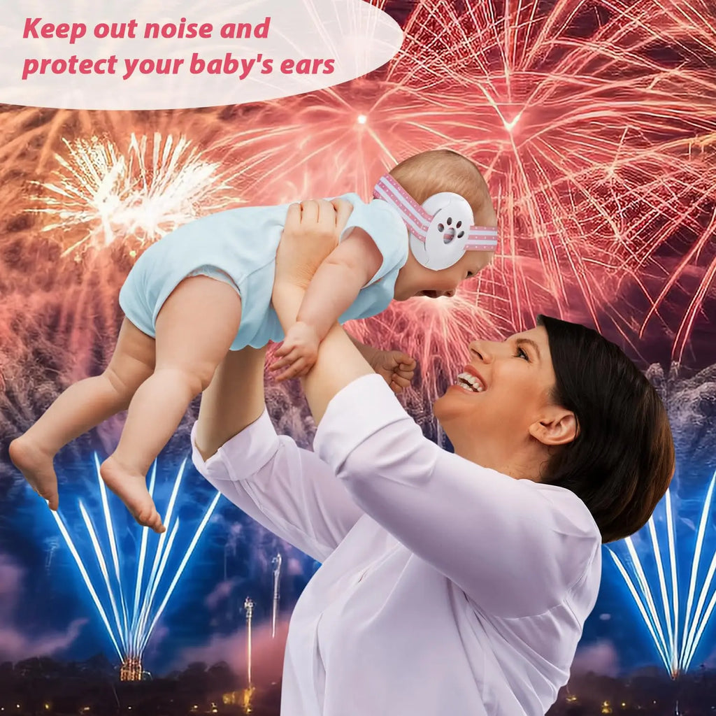 Baby Ear Protection for Babies Toddlers Elastic Noise Reduction Earmuffs Baby Headphones Against Hearing Damage Improves Sleep