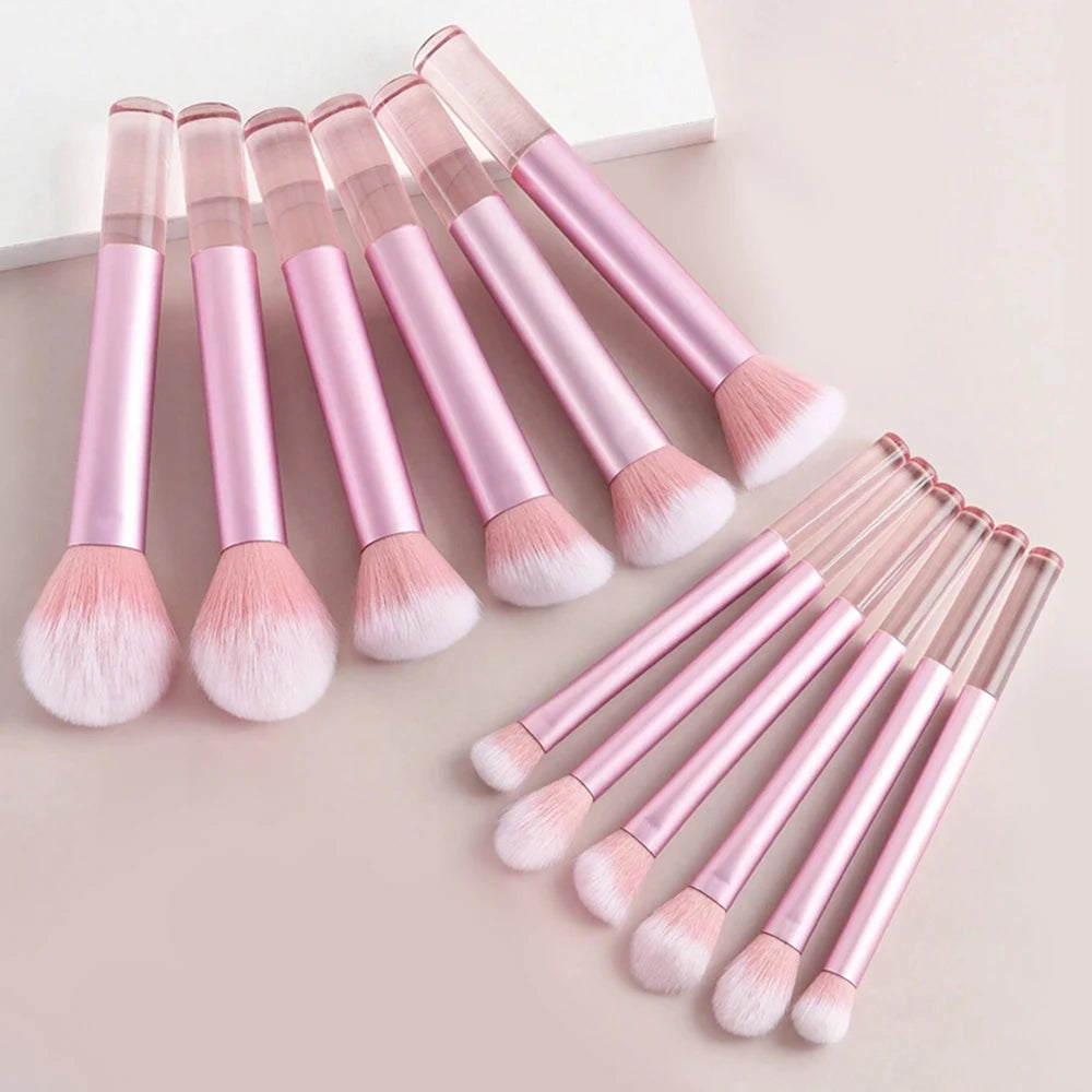 12pcs Makeup Brush Kit Soft Synthetic Hair Make Up Brushes Foundation Blush Eyeshadow Cosmetic Makeup Tools