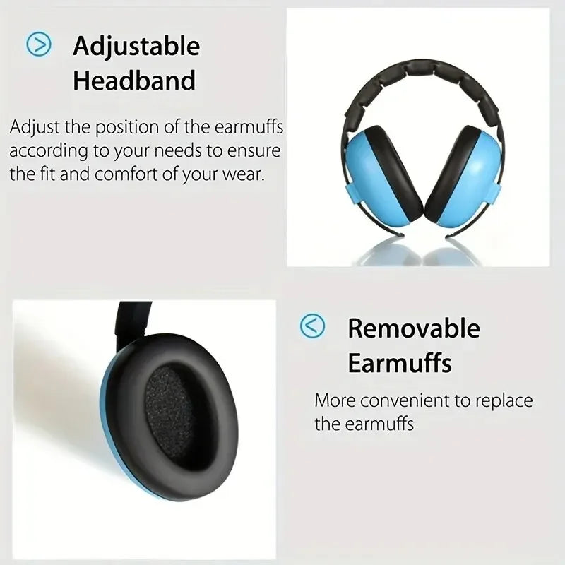 Baby Ear Protection for Babies and Toddlers Noise Reduction Earmuffs Baby Headphones Against Hearing Damage Improves Sleep ﻿