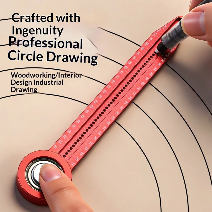 Woodworking Scribe Gauge Carpentry Circular Drawing Compass Carpentry Hole Ruler Precision Scribe Gauge Marking Measurement Tool