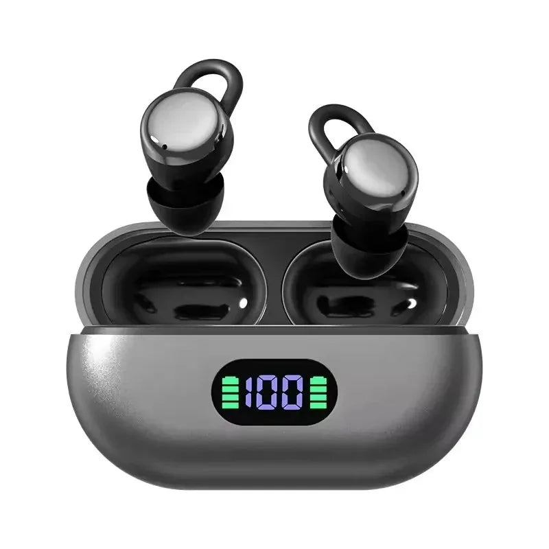 Wireless Bluetooth 5.4 Earbuds with ENC Noise Eduction Sleeping Ear Clip Lightweight Headphones Stereo Sound For Music