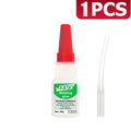 LOOLIFL 50g High Strength Oil-based Glue for Welding, Oil-based Super Glue, High Quality CA Glue - Universal Instant Adhesive for Resin Ceramics Metal Glass Wood, Complimentary Precision Dispenser.