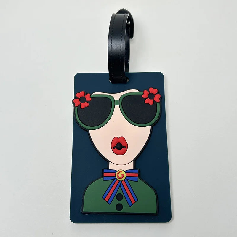 New Design Creative Modern Goddess Travel Accessories Luggage Tags Suitcase Fashion Silicon Portable Travel Label Tag
