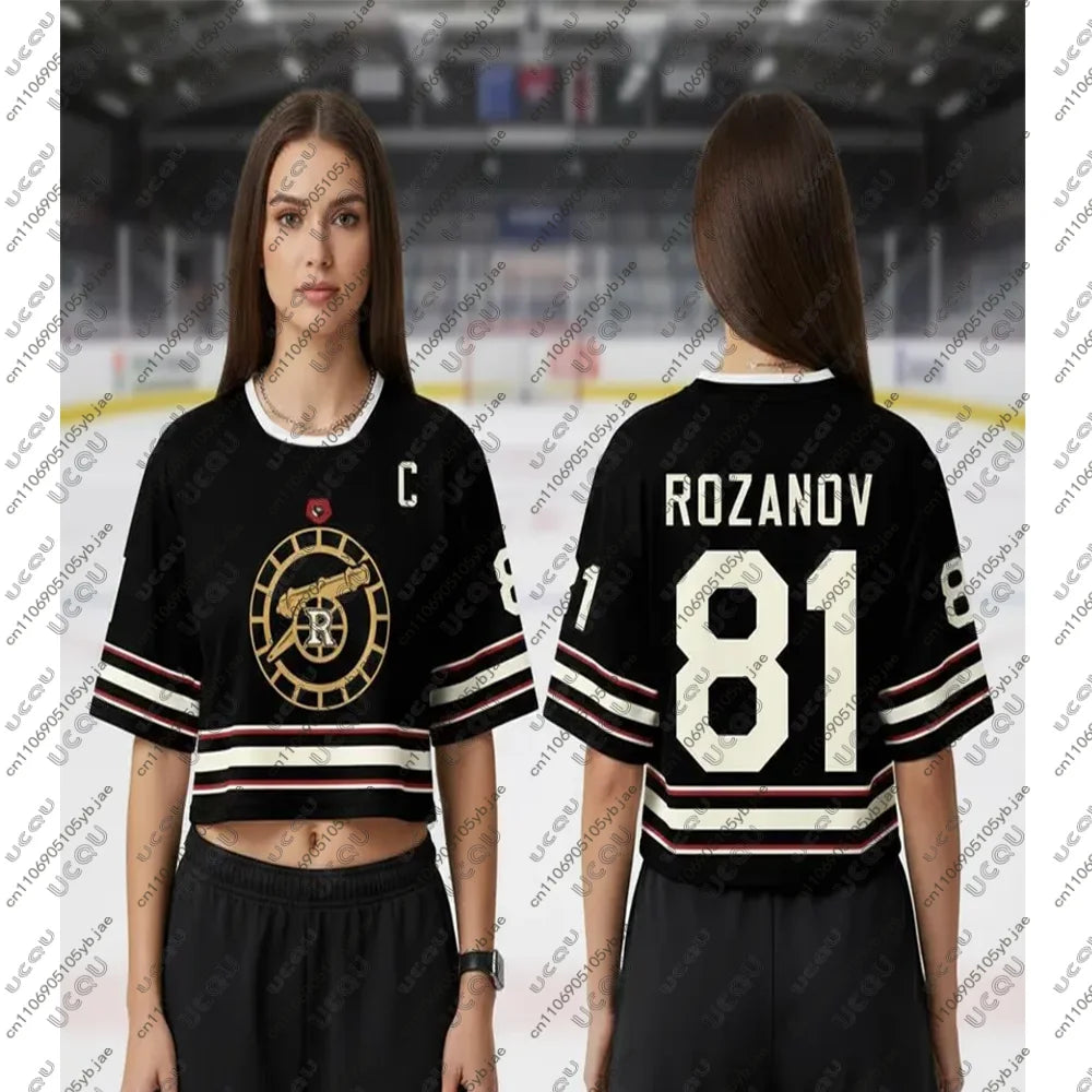 Heated Rivalry Crop Top Football Rozanov & Hollander Hockey Jersey Connor Storrie T Shirt Ilya Rozanov Shane Hollander 81 Tee