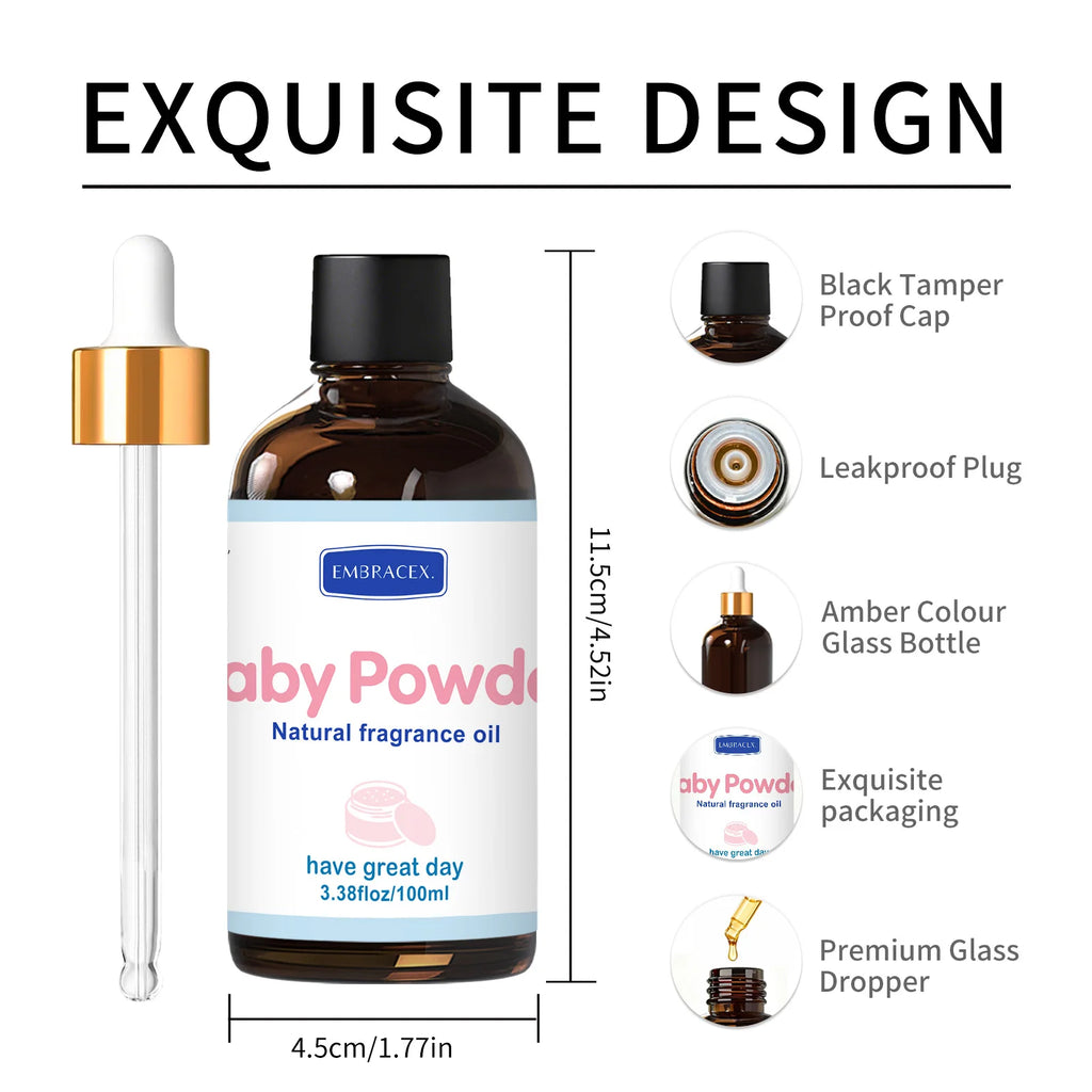 100ml Essential Oil Baby Powder Fragrance Aromatherapy Oil  Funny Gift For Women Alcohol-Free
