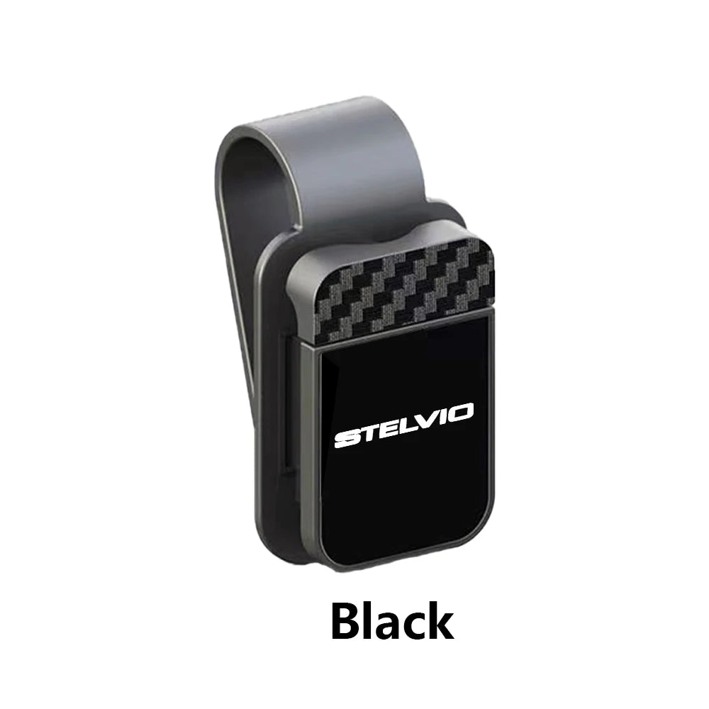 Car Sunglasses Sun Visor Glasses Holder Card Ticket Holder Stable Storage Clips Eyeglasses For Alfa Romeo Stelvio Car Interior