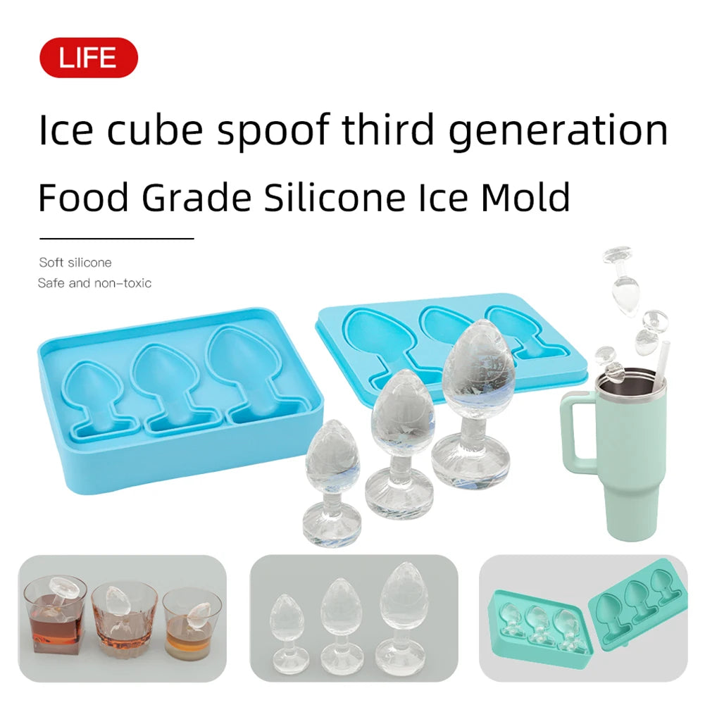 Silicone Prank Ice Cube Mold Tray Fun Shape Ice Cube Molds Novelty Ice Cube Trays for Ice Chilling Whiskey Cocktails