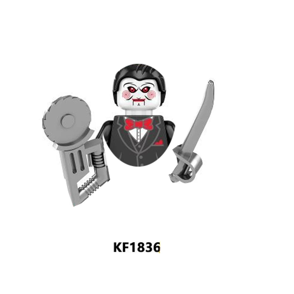 WM839 Horror Movie Zombie Building Blocks Bricks Dolls Mini Action Toy Figures Assemble Blocks Kids Gifts