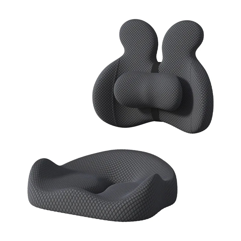 Office Cushion Chair Sitting Waist Support Cushion Seat Backrest Ergonomic Memory Cotton Hemorrhoid Artifact Student Ass Cushion